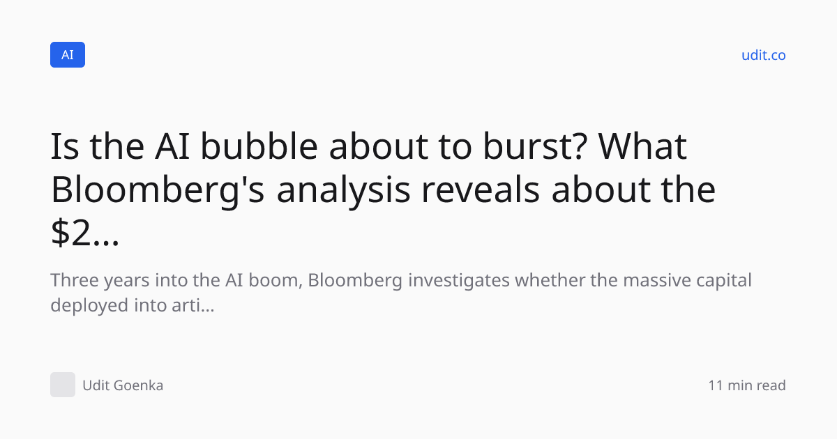 Is the AI bubble about to burst? What Bloomberg's analysis