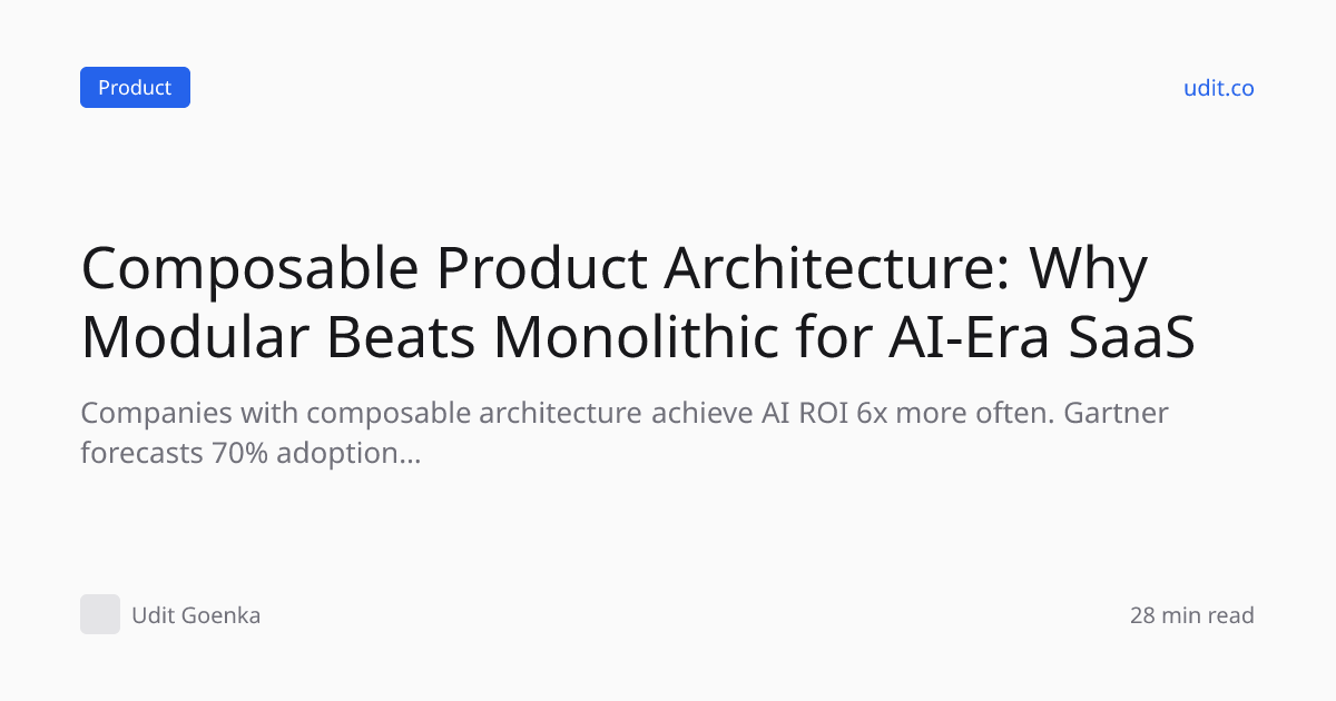 Composable Product Architecture: Why Modular Beats Monolith…
