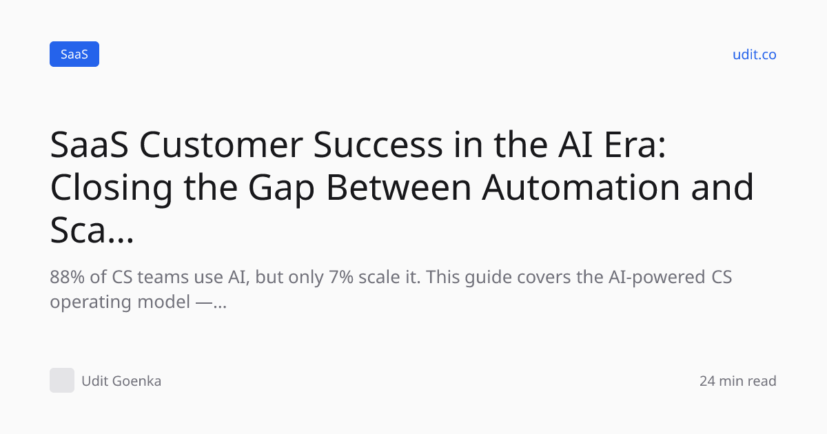 SaaS Customer Success in the AI Era: Closing the Gap Betwee…