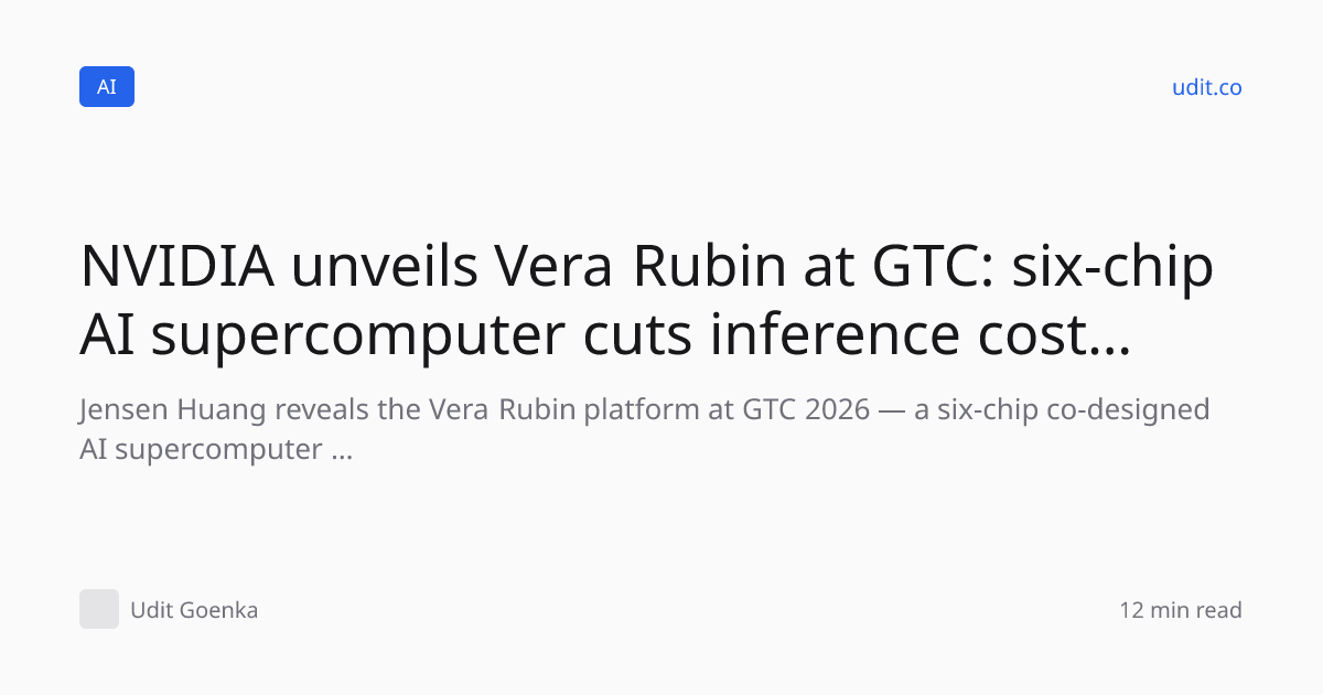 NVIDIA unveils Vera Rubin at GTC: six-chip AI supercomputer…