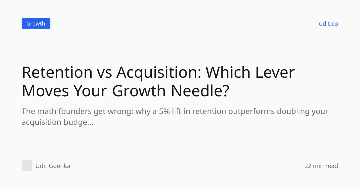 Retention vs Acquisition: Which Lever Moves Your Growth Nee…