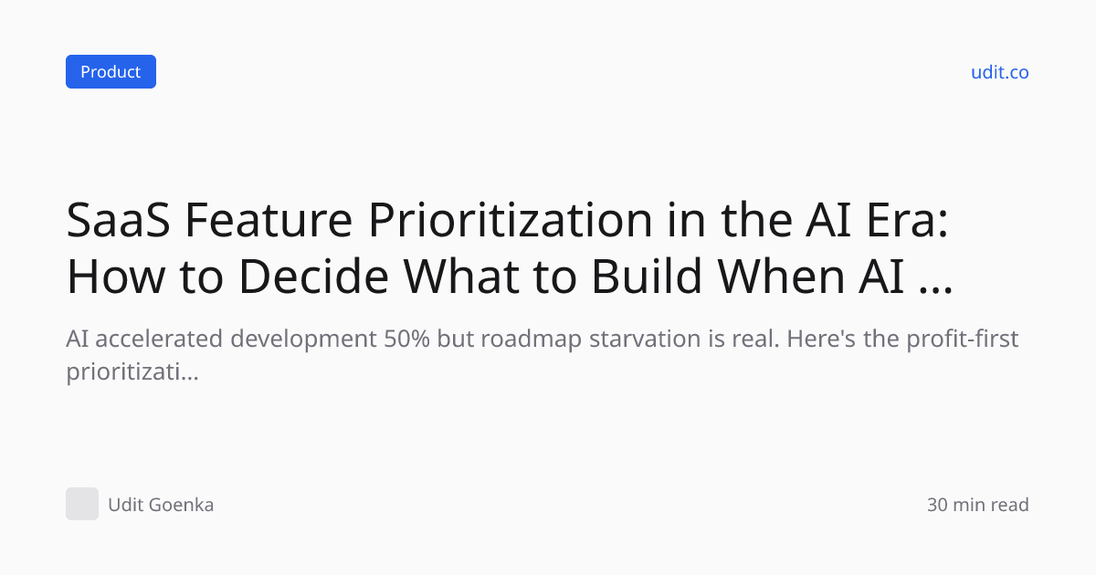 SaaS Feature Prioritization in the AI Era: How to Decide Wh…